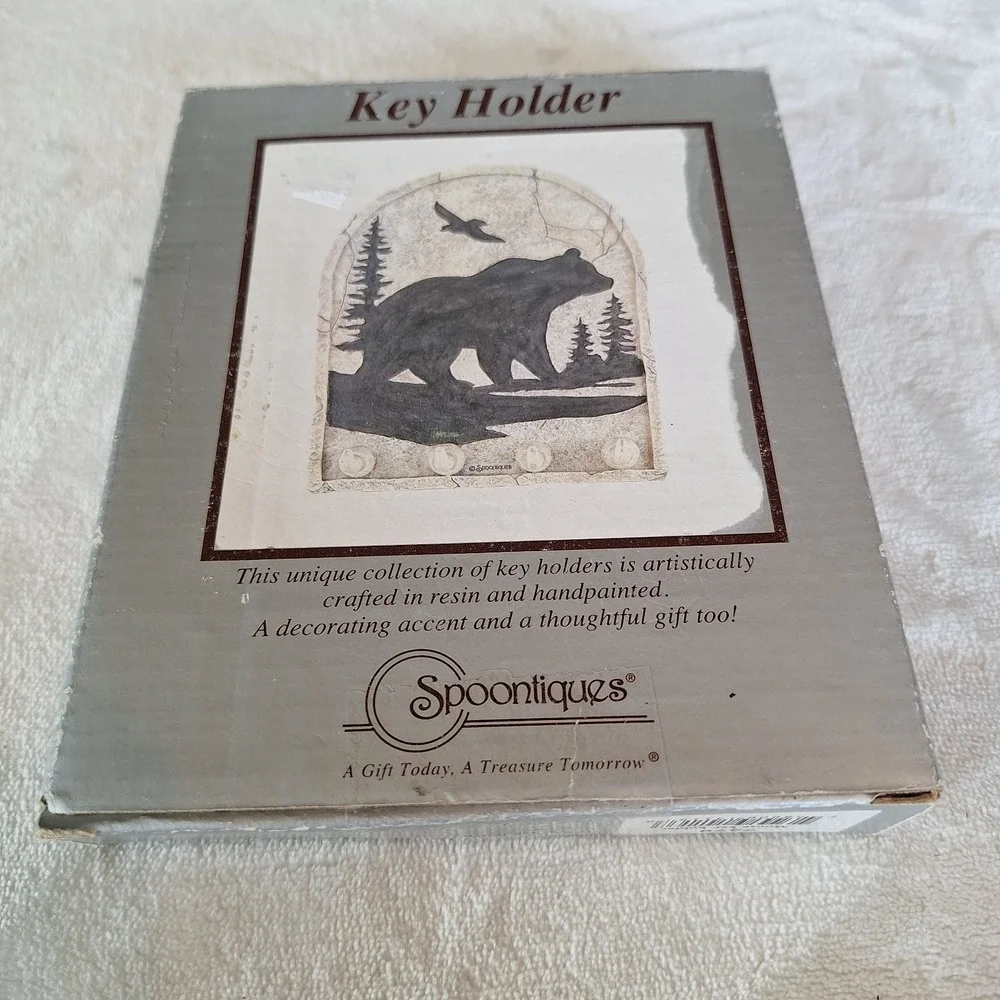 Vintage Spoontiques Moose Wall Hanging Key Holder Country Outdoors Forest